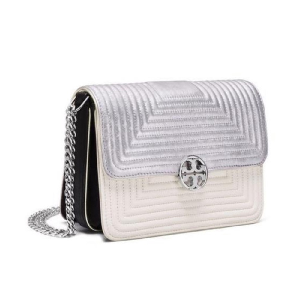 NWT RARE luxury authentic Tory Burch Duet Chain Trapunto Convertible Bag